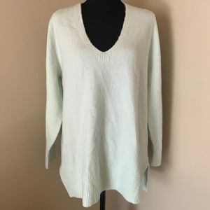 J.Crew Stretch-wool V-neck Tunic Sweater
